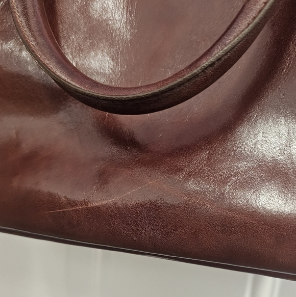 Brown, Leather, Handbag, Vintage, Designer, Travel, Vacation, Luxury, Purse - Picture 12 of 13